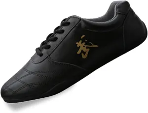 Kung Fu Shoes Boxing Karate Taekwondo Training Shoes Unisex Leather Breathable Taekwondo Shoes Martial Arts Shoes,Taichi Kong Fu Shoes (Size:38 EU/6 US,Color:Black)