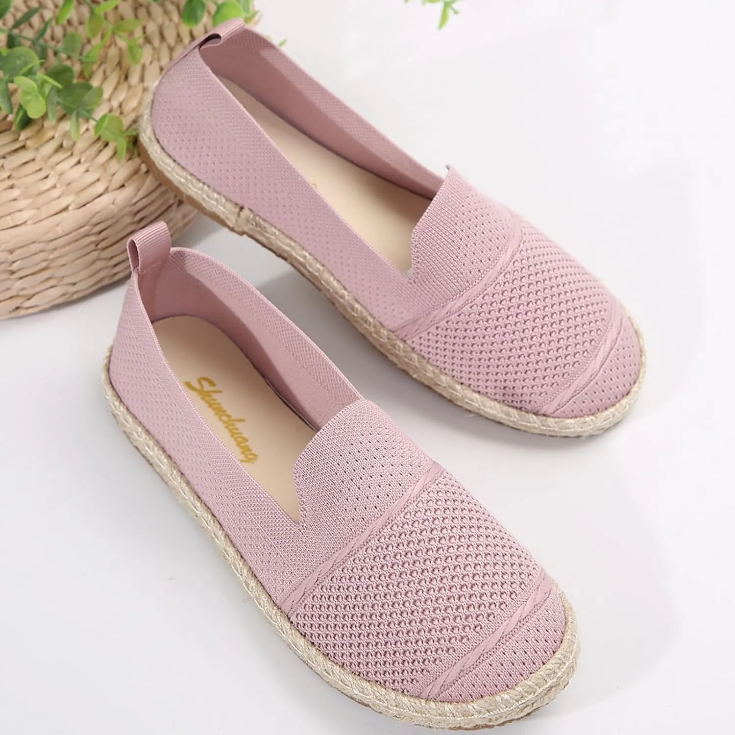 Ladies Slip on Loafer Shoes Womens Flats Dress Shoes Casual Comfortable Mesh Breathable Slip on Shoes Walking Sneakers