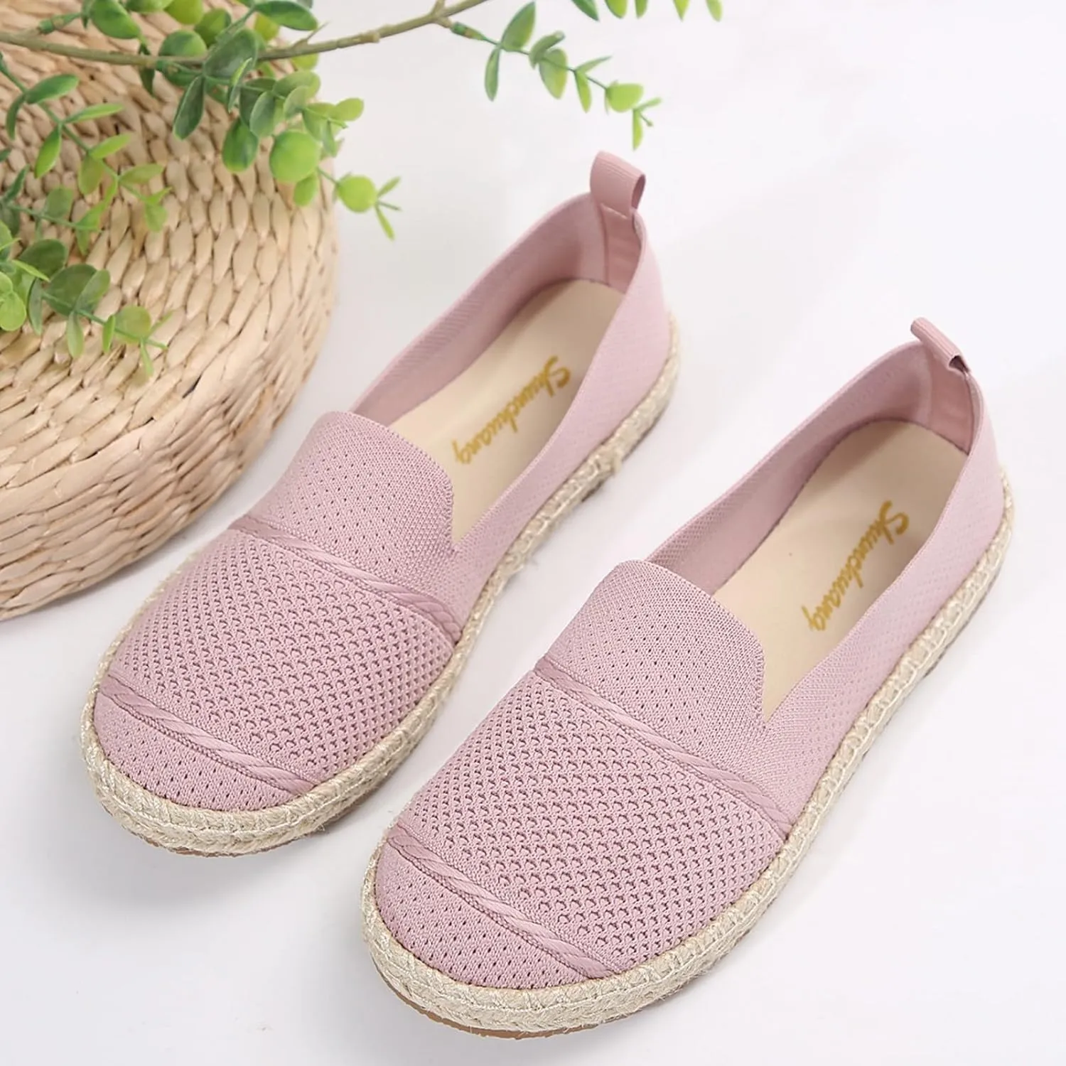 Ladies Slip on Loafer Shoes Womens Flats Dress Shoes Casual Comfortable Mesh Breathable Slip on Shoes Walking Sneakers