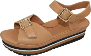 L'Amour des Pieds Women's Vardant in Lioness Lamba Leather - size 9 M