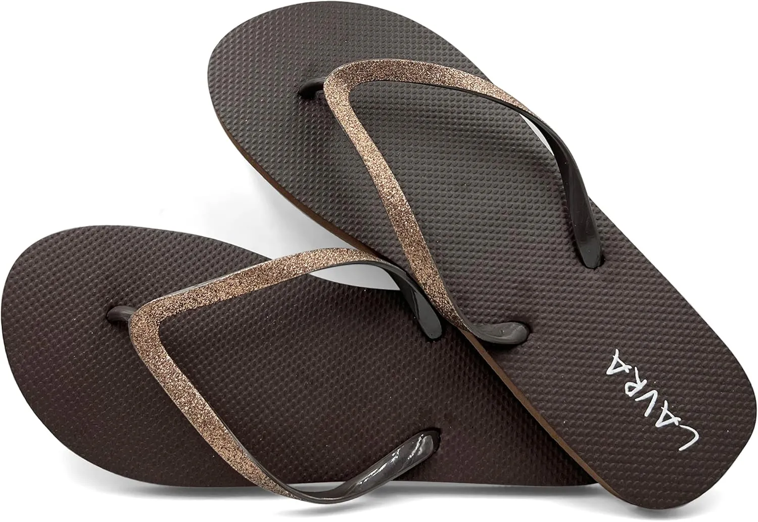 LAVRA Women's Flip Flops Bling Beach Summer Glitter Bridal Thong Sandals | Water Shoes Thong Sandal Slipper | Casual Rubber Shower Shoes Women