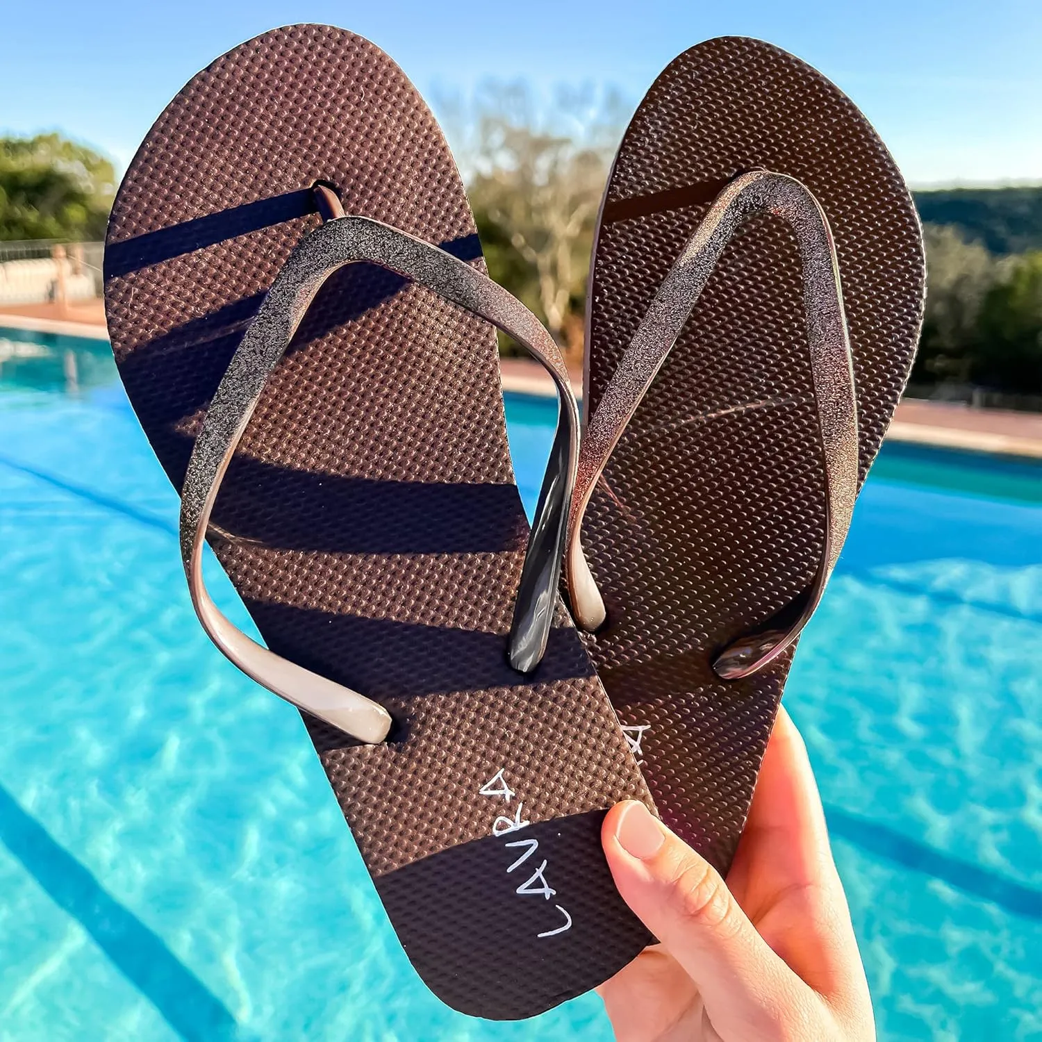 LAVRA Women's Flip Flops Bling Beach Summer Glitter Bridal Thong Sandals | Water Shoes Thong Sandal Slipper | Casual Rubber Shower Shoes Women