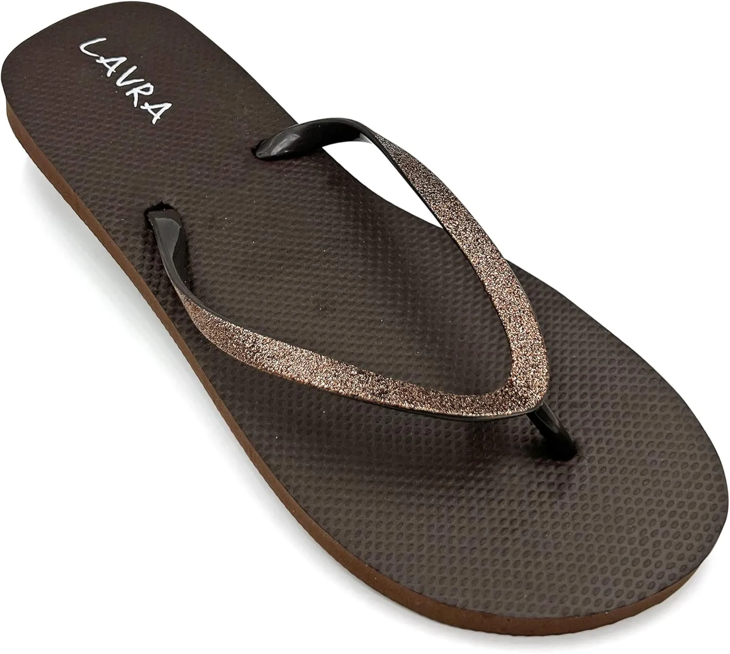 LAVRA Women's Flip Flops Bling Beach Summer Glitter Bridal Thong Sandals | Water Shoes Thong Sandal Slipper | Casual Rubber Shower Shoes Women
