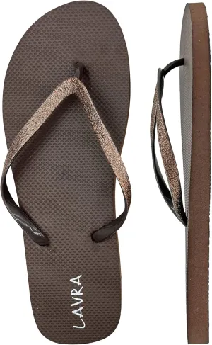 LAVRA Women's Flip Flops Bling Beach Summer Glitter Bridal Thong Sandals | Water Shoes Thong Sandal Slipper | Casual Rubber Shower Shoes Women