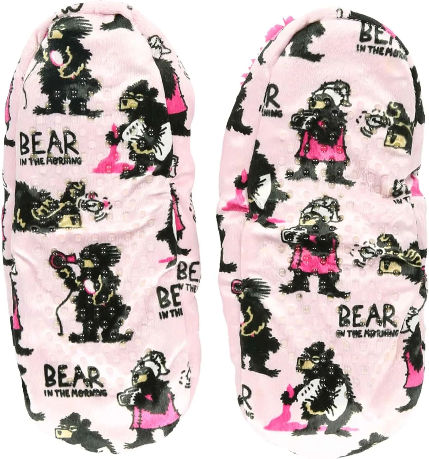 Lazy One Fuzzy Feet Slipper Socks for Women, Cute Fleece-Lined House Slippers, Non-Skid Slipper Socks