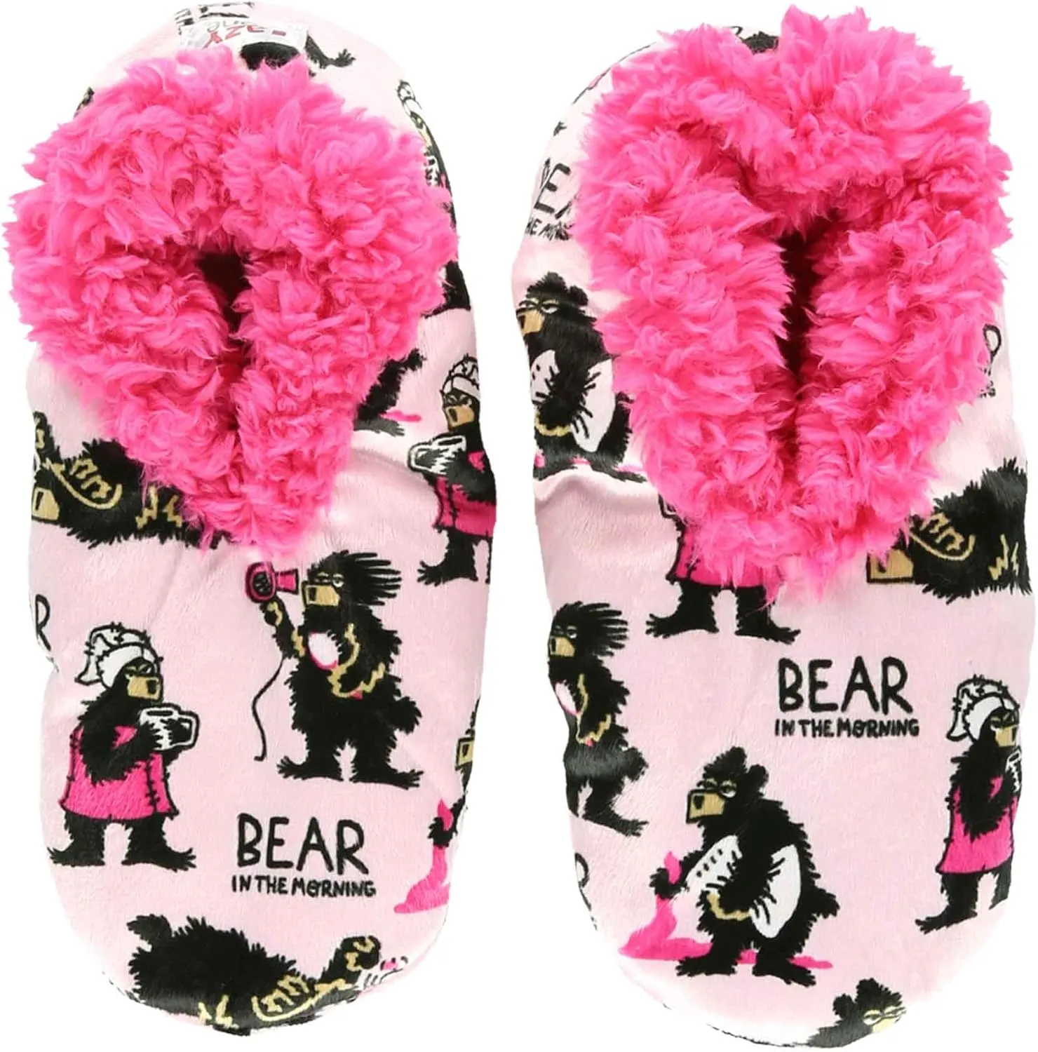 Lazy One Fuzzy Feet Slipper Socks for Women, Cute Fleece-Lined House Slippers, Non-Skid Slipper Socks