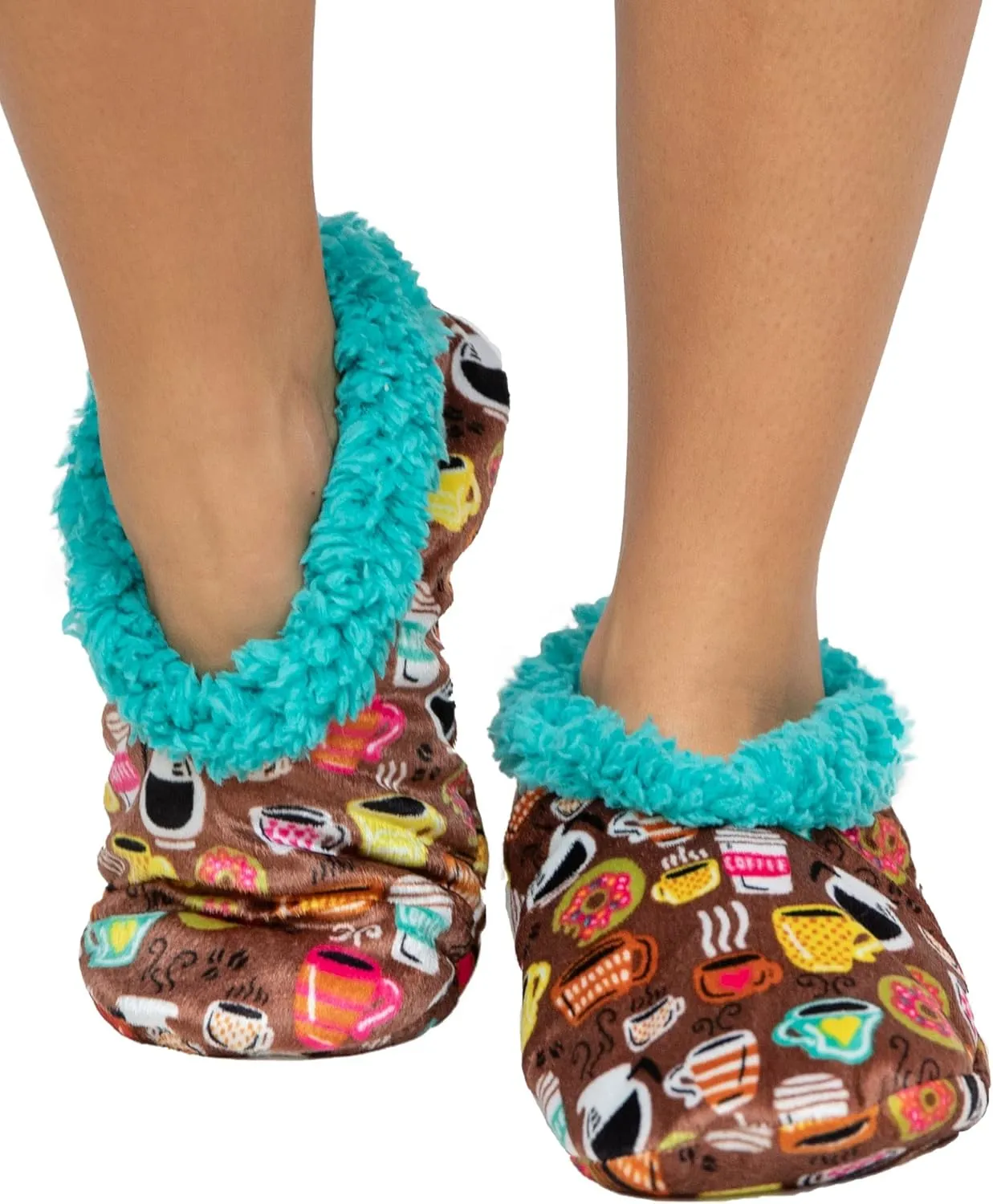 Lazy One Fuzzy Feet Slippers for Women, Cute Fleece-Lined House Slippers, Cute Slipper Socks