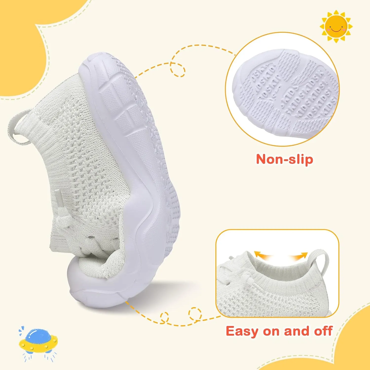 LeIsfIt Toddler Shoes Boys Girls Barefoot Shoes Kids Breathable Sneakers Tennis Shoes Slip on Shoes
