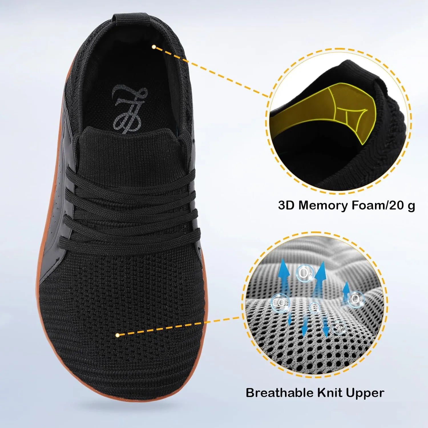 LeIsfIt Womens Walking Shoes Wide Toe Barefoot Shoes Breathable Minimalist Zero Drop Sneakers