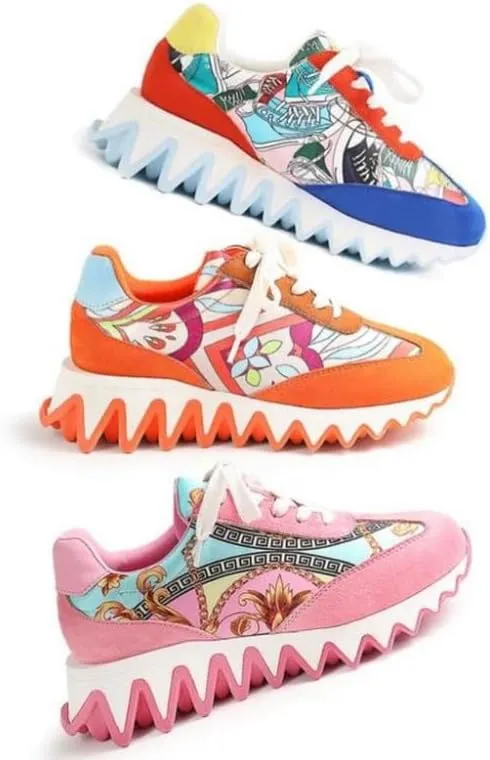 Liliana Alessia-1 Womens Low Top Grooved Sole Sneaker with Contrast Accent Casual Shoe