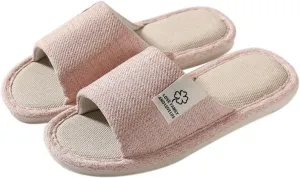 Linen Slippers Disposable Slippers for Guests Bulk Pack for Hotel Shoeless Home Non-slip Silence