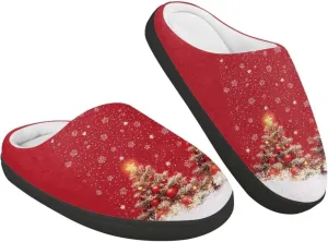 Little Kids Boys Girls House Cotton Slippers Cute Indoor Fluffy Slides Comfortable Elastic Warm Shoes for Yard Size 9-15 Black Sole