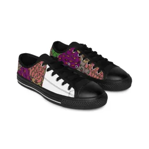 Lola Márquez, the renowned shoe designer of 16th-century Spain. She was known for her exquisitely crafted leather boots, featuring intricate embroidery and exotic details. Many of the nobles of the time lined up-low top
