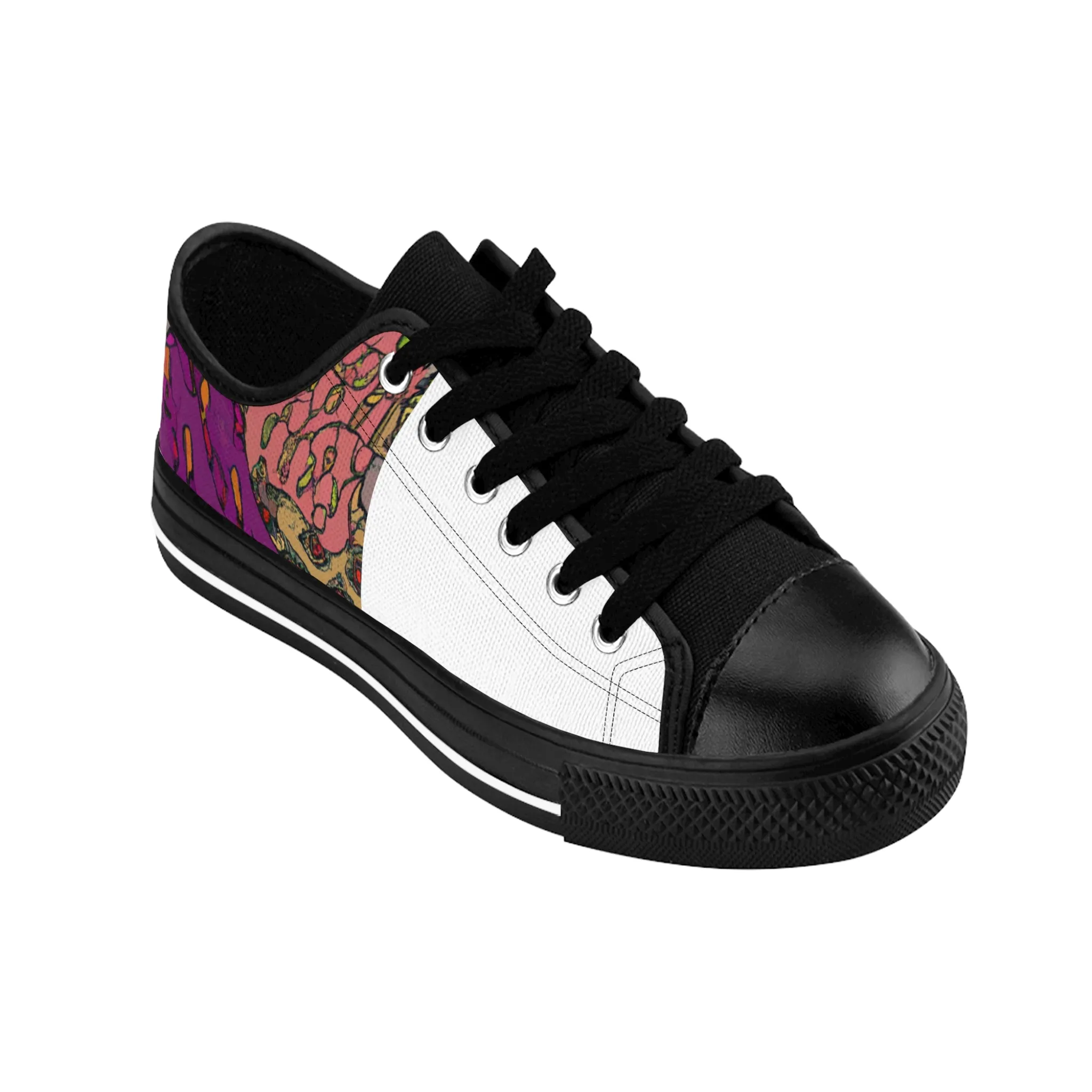 Lola Márquez, the renowned shoe designer of 16th-century Spain. She was known for her exquisitely crafted leather boots, featuring intricate embroidery and exotic details. Many of the nobles of the time lined up-low top