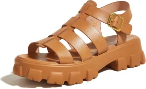 LUCKY STEP Women 's Platform Wedge Sandals Open Toe Adjustable Ankle Strap Chunky Heel
