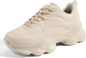 LUCKY STEP Women's 90s Chunky Sneakers Sparkly Bling Rhinestone Rope Platform Casual Thick Dad Rave Walking Shoes