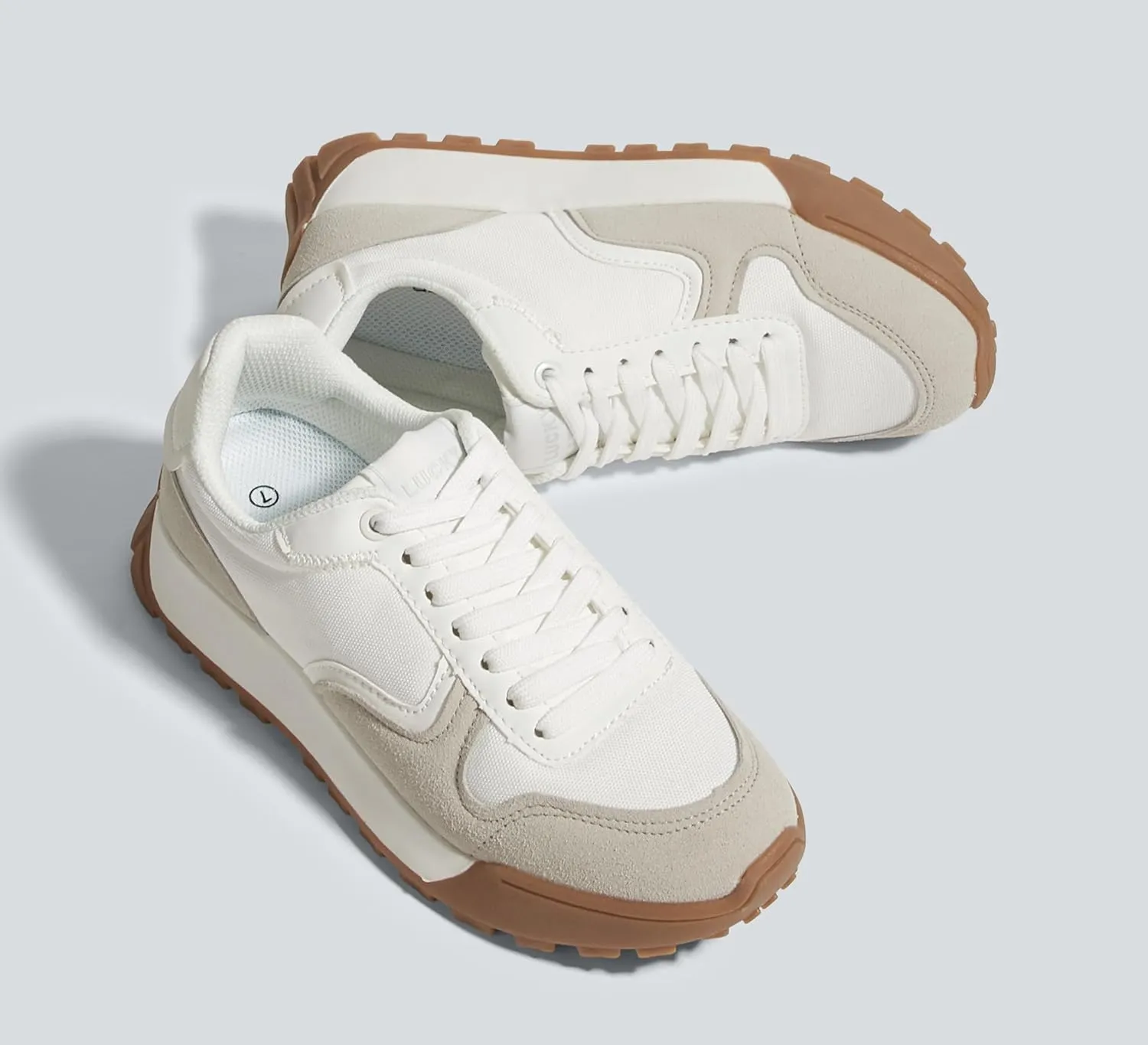 LUCKY STEP Women's Platform Canvas Sneaker Casual Lace-up Stylish Tennis Running Retro Classic Trainers Walking Fashion Sneakers