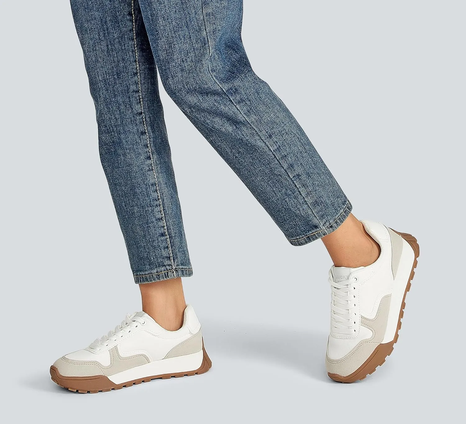 LUCKY STEP Women's Platform Canvas Sneaker Casual Lace-up Stylish Tennis Running Retro Classic Trainers Walking Fashion Sneakers