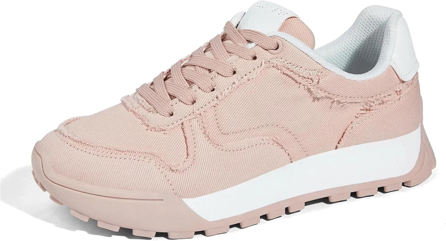 LUCKY STEP Women's Platform Canvas Sneaker Casual Lace-up Stylish Tennis Running Retro Classic Trainers Walking Fashion Sneakers
