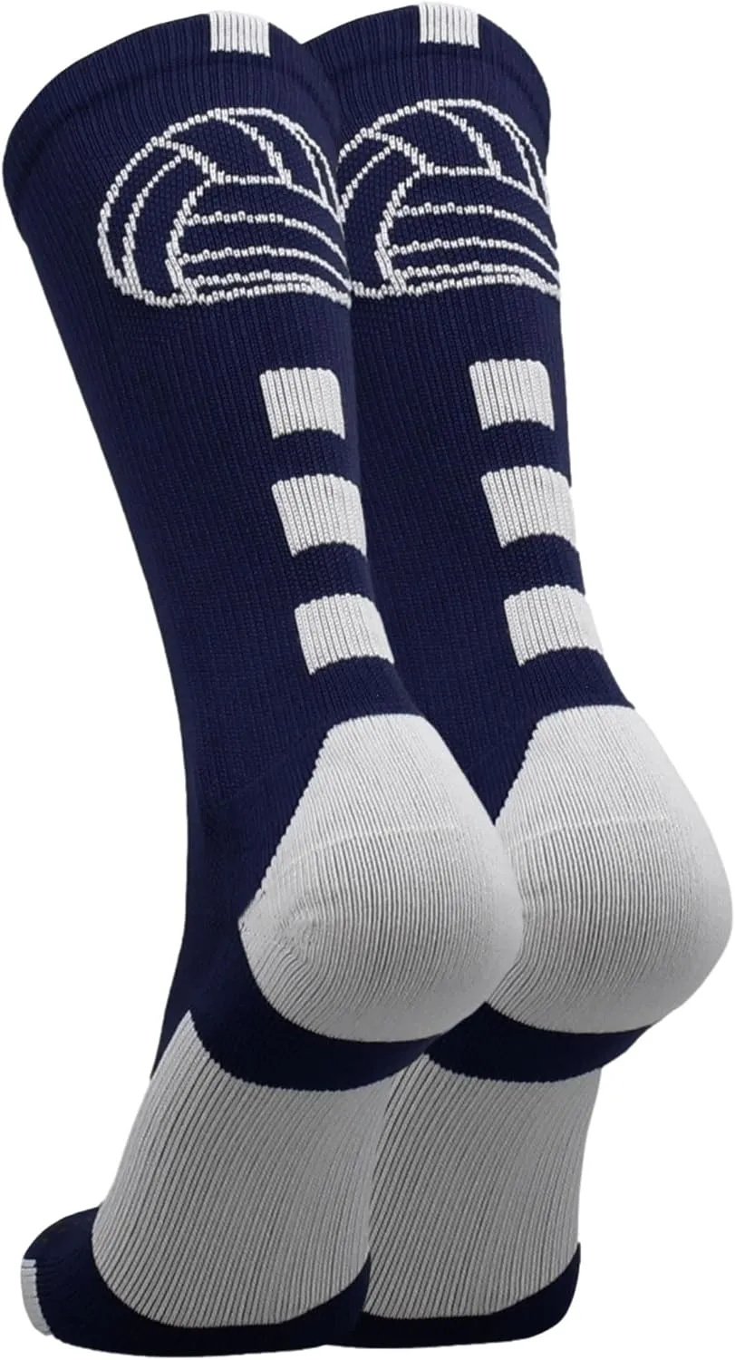 MadSportsStuff Volleyball Socks for Girls, Women & Teens in Crew Length Volleyball Accessories and Gifts