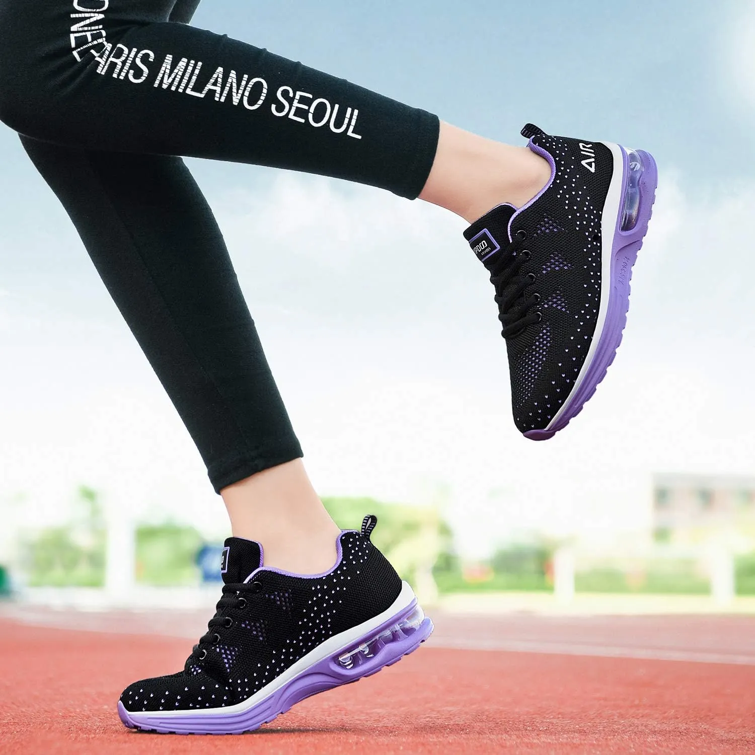 MAFEKE Women Air Athletic Running Shoes Fashion Tennis Breathable Lightweight Walking Sneakers
