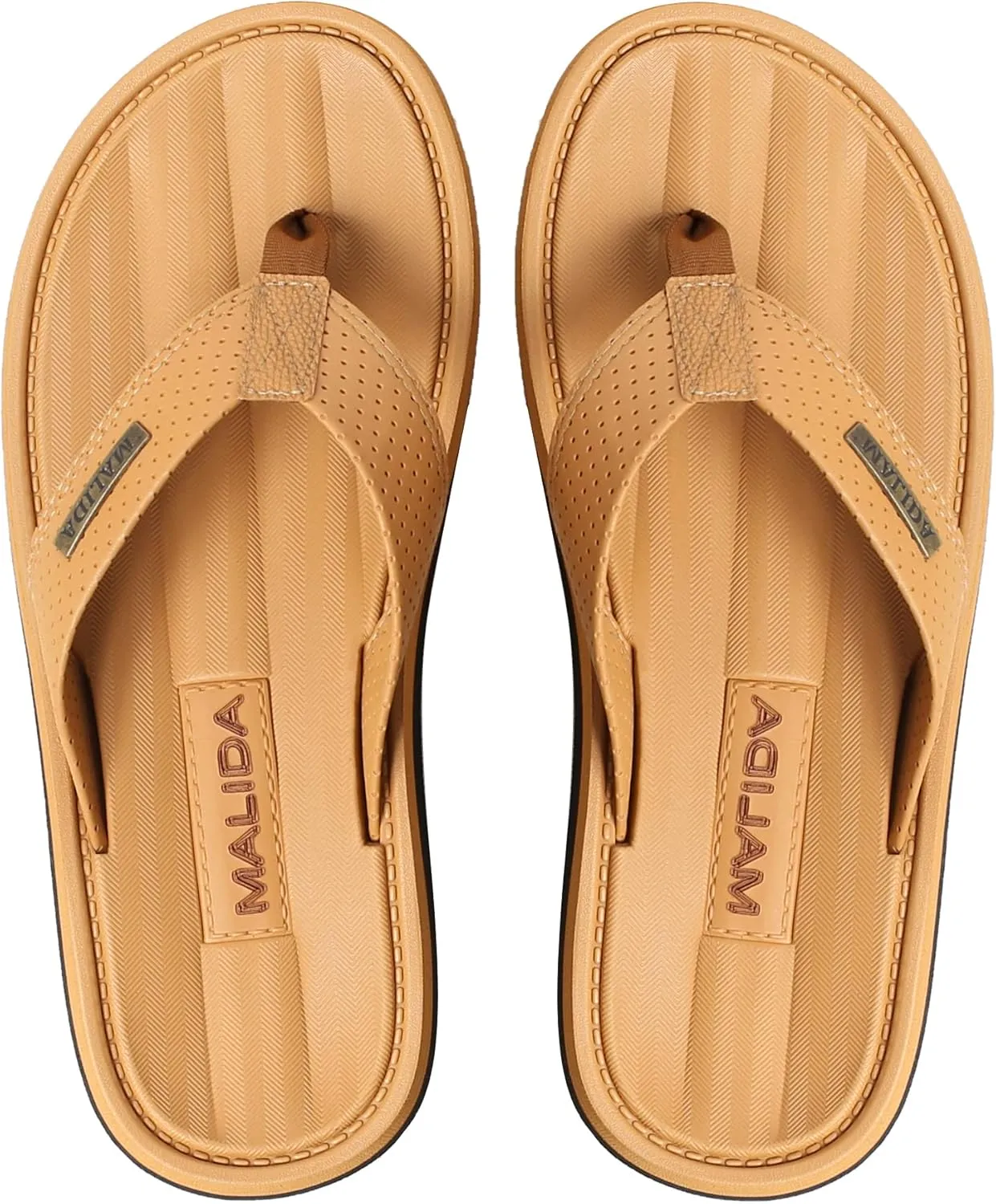 MALIDA Mens Flip Flops Non-Slip Bathroom Shower Shoes Waterproof Cushion foam Indoor and Outdoor Thong Sandals