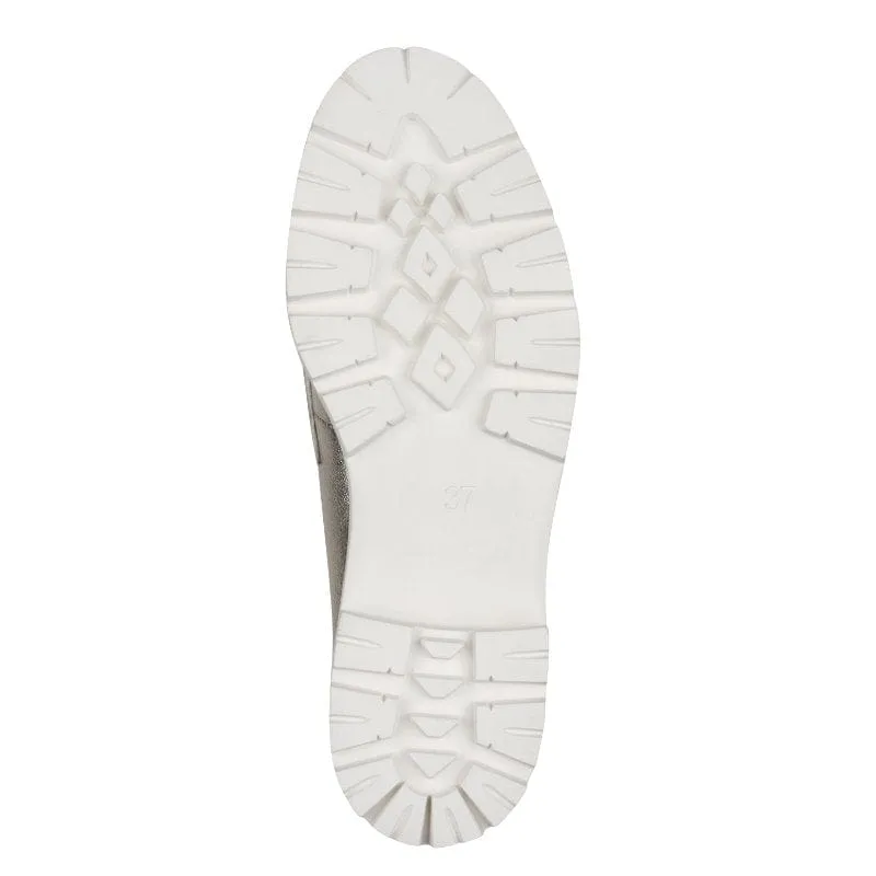 Marco Tozzi Womens Gold Platinum Loafer - 2-24701-44