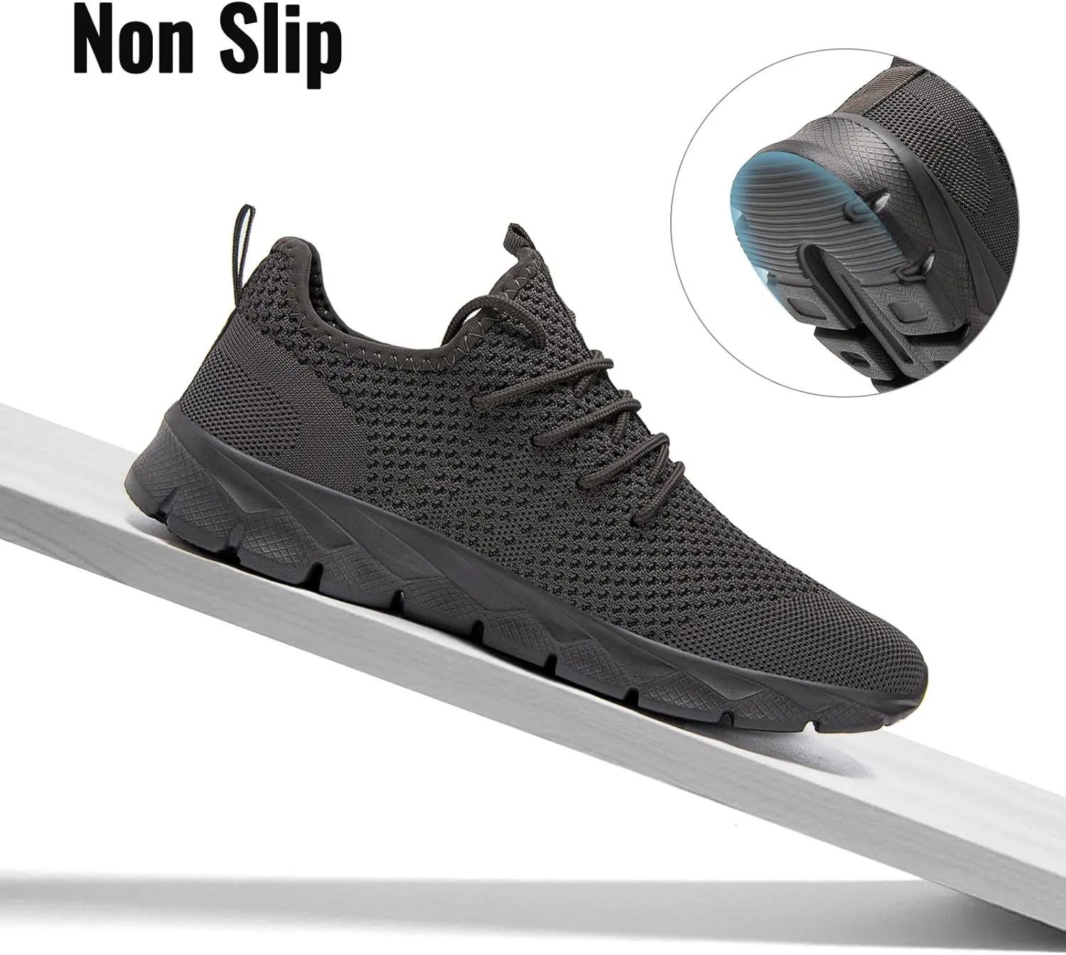 Men Running Shoes Tennis Walking Gym Slip On Athletic Fashion Sneakers Lightweight Breathable Sport Shoe