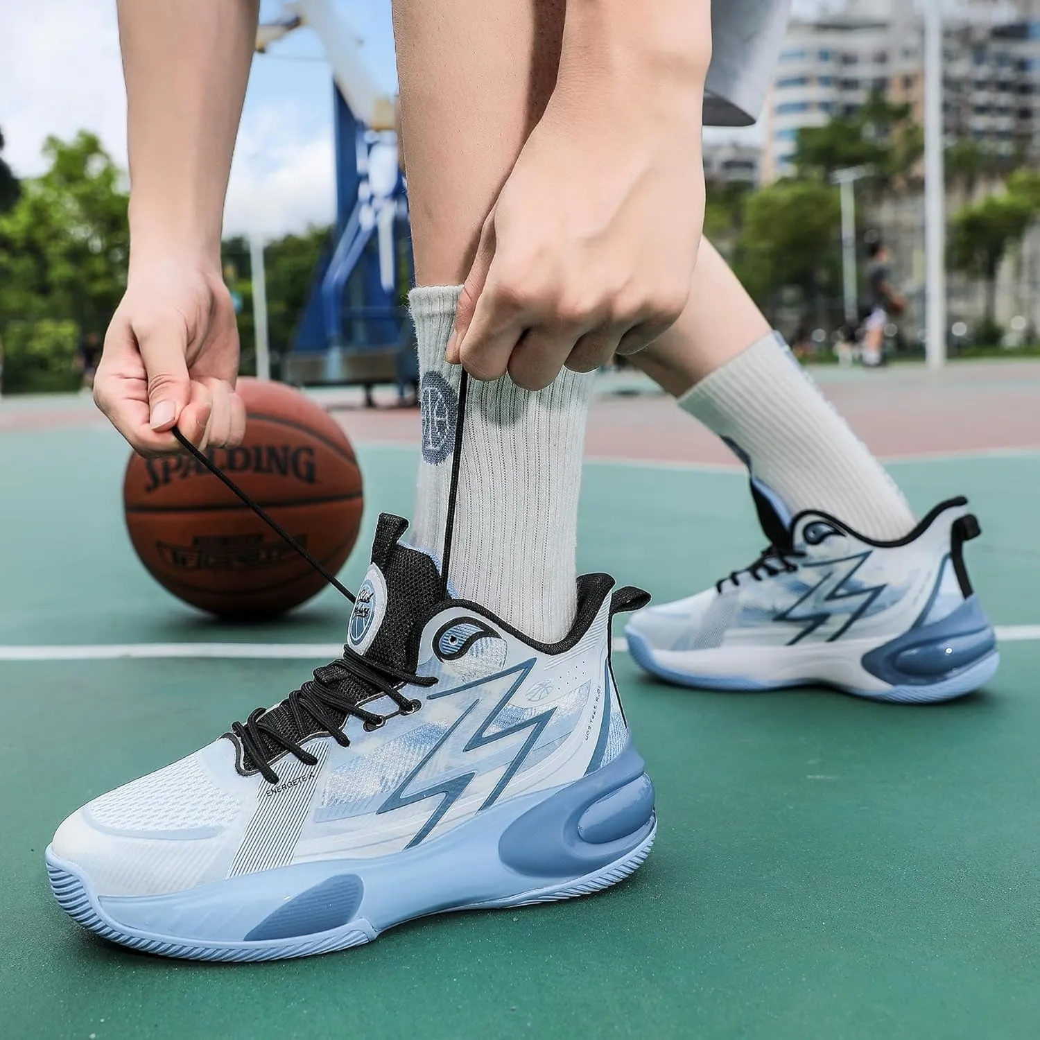 Mens Basketball Shoes Fashion Breathable Sneakers Athletic Lightweight Non Slip Volleyball Outdoor Shoe