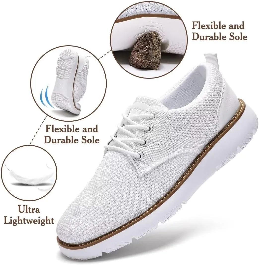 Men's Breathable Mesh Comfortable Business Casual Shoes with Sneakers Design for Long Standing, Office Work, Formal Occasions & Walking