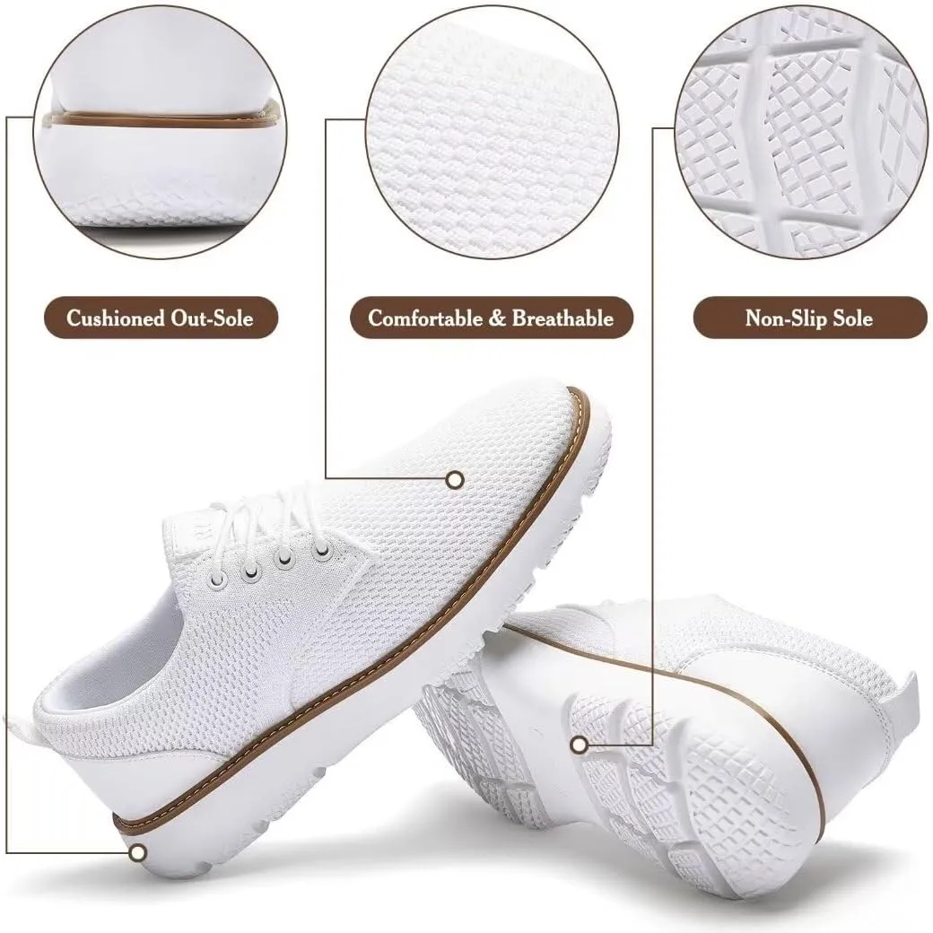 Men's Breathable Mesh Comfortable Business Casual Shoes with Sneakers Design for Long Standing, Office Work, Formal Occasions & Walking