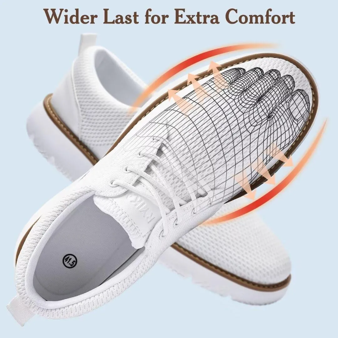 Men's Breathable Mesh Comfortable Business Casual Shoes with Sneakers Design for Long Standing, Office Work, Formal Occasions & Walking