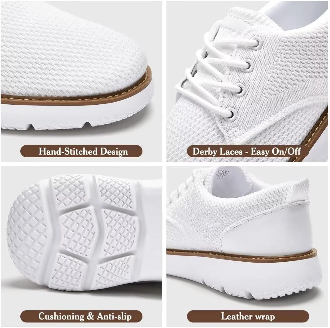 Men's Breathable Mesh Comfortable Business Casual Shoes with Sneakers Design for Long Standing, Office Work, Formal Occasions & Walking