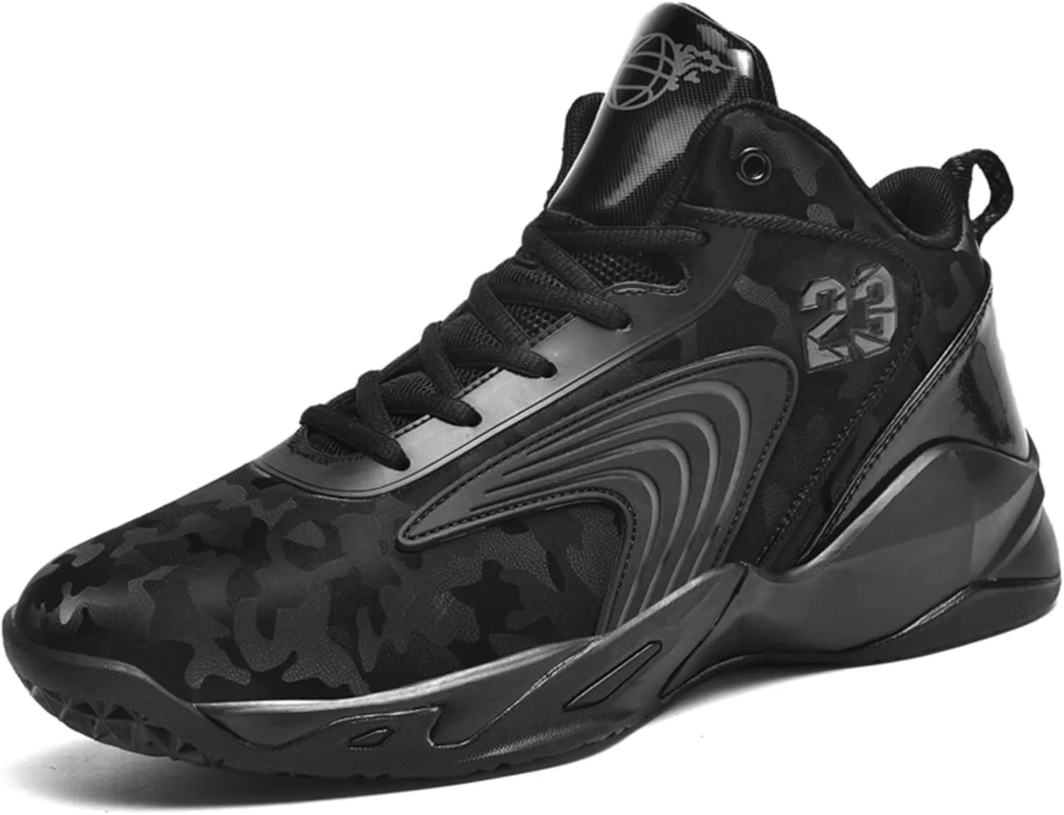 Mens Breathable Mesh High Top Basketball Shoes Fashion Running Tennis Sneakers High Rebound Non-Slip Sport Shoes