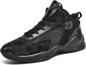 Mens Breathable Mesh High Top Basketball Shoes Fashion Running Tennis Sneakers High Rebound Non-Slip Sport Shoes
