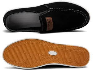 Men's classic slip on sneakers fashion low top canvas Loafers casual Boat shoes,Comfortable & Lightweight