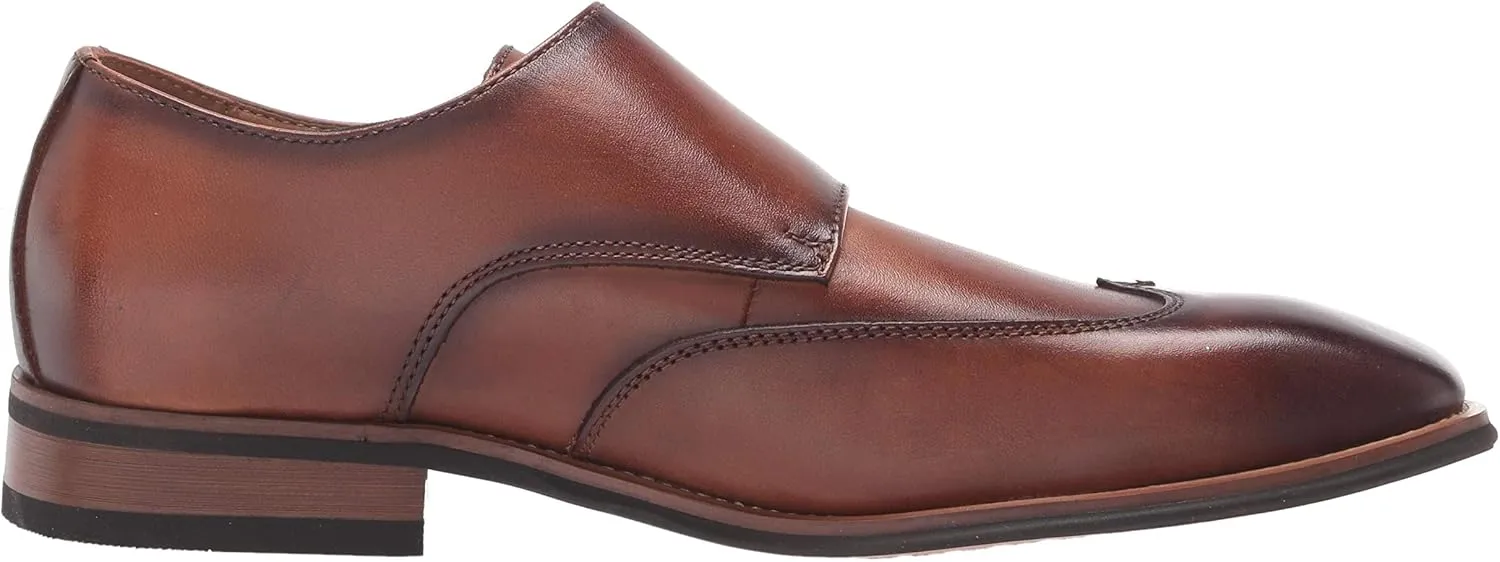 Mens Double Monk Strap Slip on Loafer Cap Toe Leather Oxford Formal Business Casual Comfortable Dress Shoes for Men