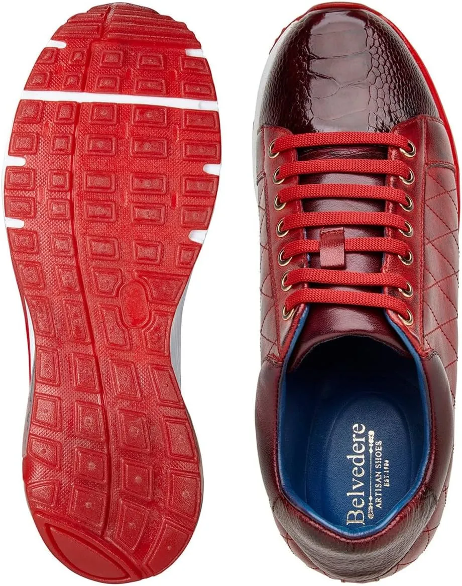 Men's E25 Sacco Genuine Ostrich Leg and Soft Quilted Calf Sneaker