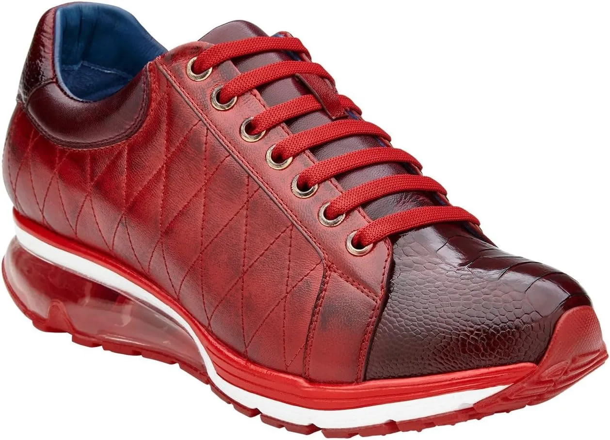 Men's E25 Sacco Genuine Ostrich Leg and Soft Quilted Calf Sneaker