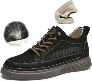 Men's Invisible Height Increasing Shoes Non-Slip Soft Sole Lace-Up Fashion Sneaker 2.36 Inches Taller Casual Sneakers Dress Shoes