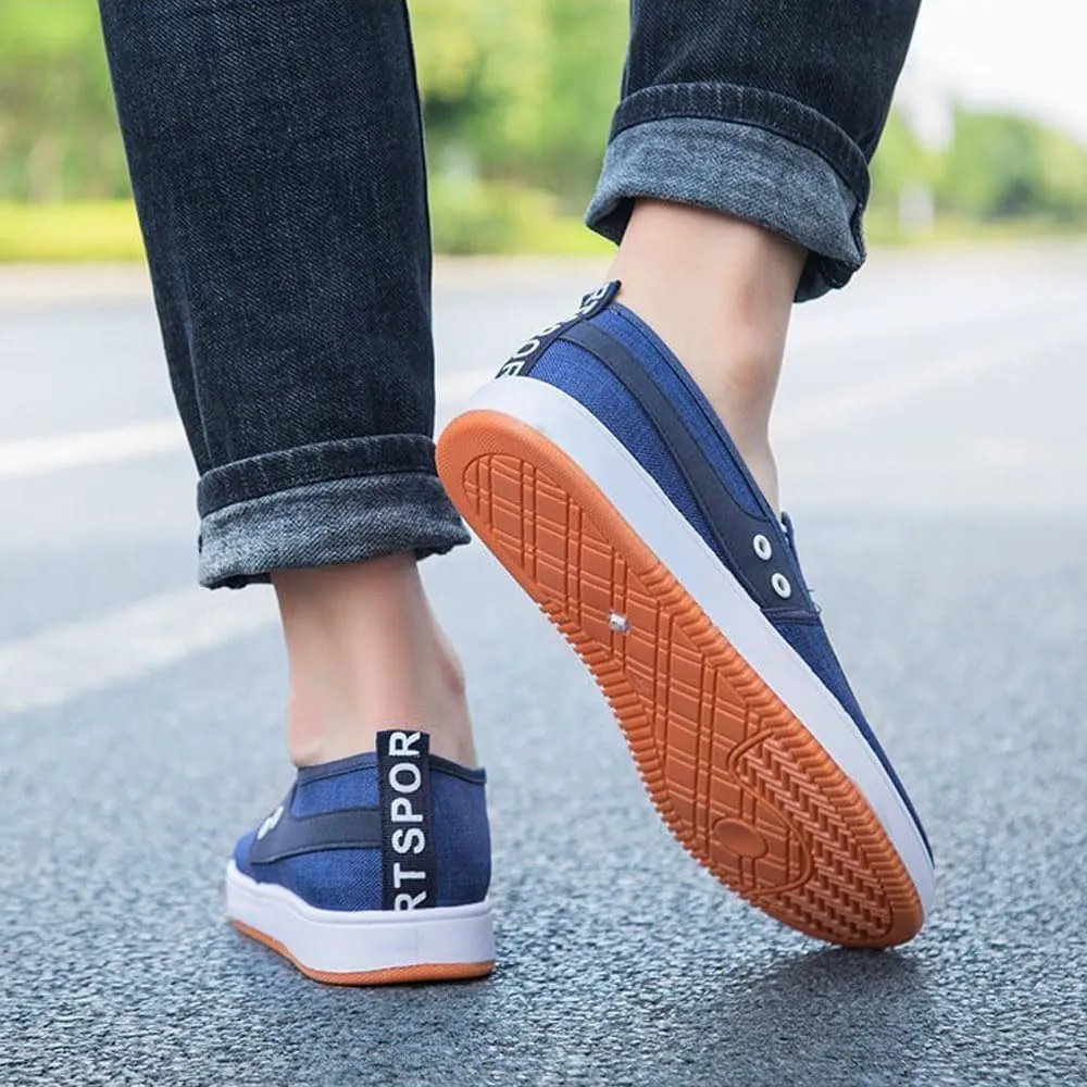 Men's Loafers Casual Slip On Canvas Shoes，Lightweight Breathable Walking Driving Shoes for All Seasons