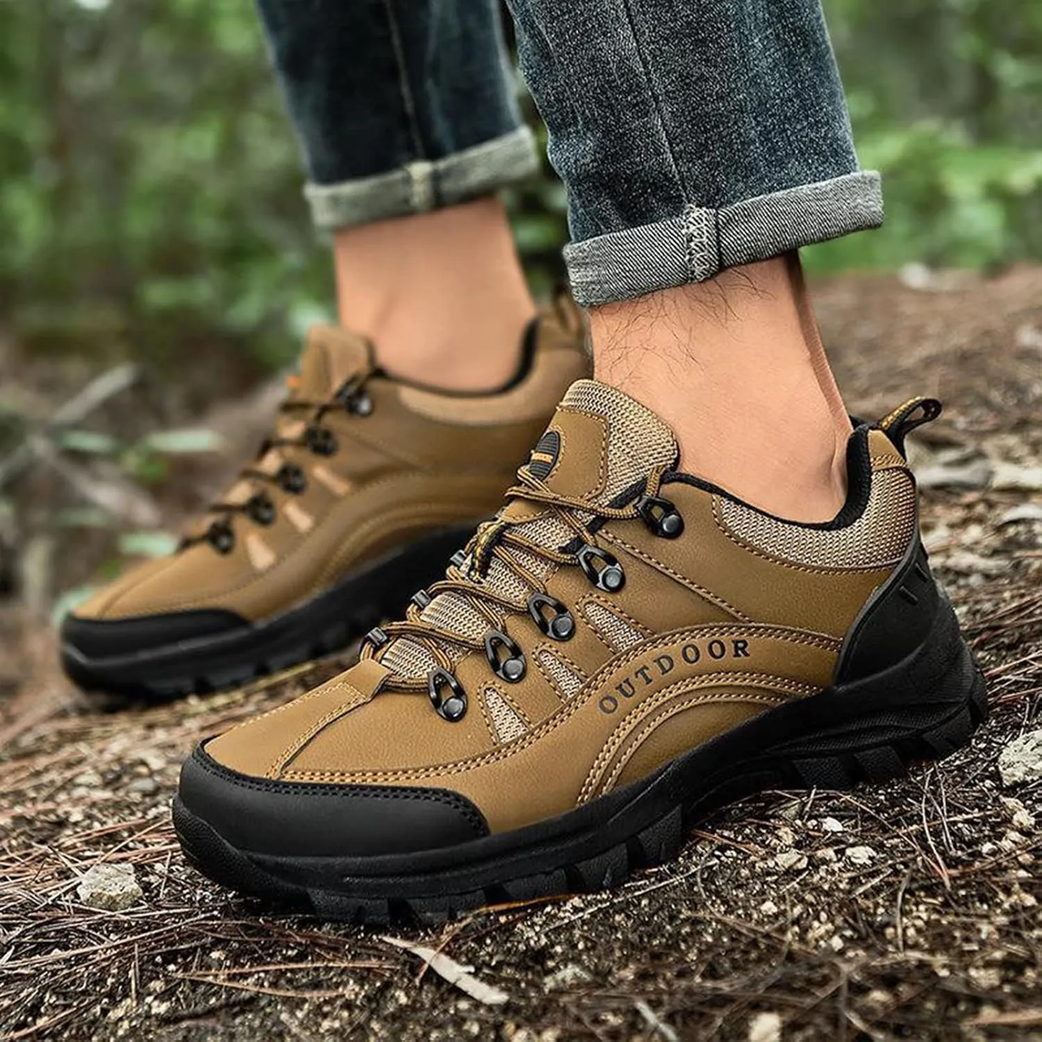 Men's Low Rise Hiking Shoes, Lightweight Breathable Outdoor Travelling Camping Climbing Walking Shoes Trail Running Shoes