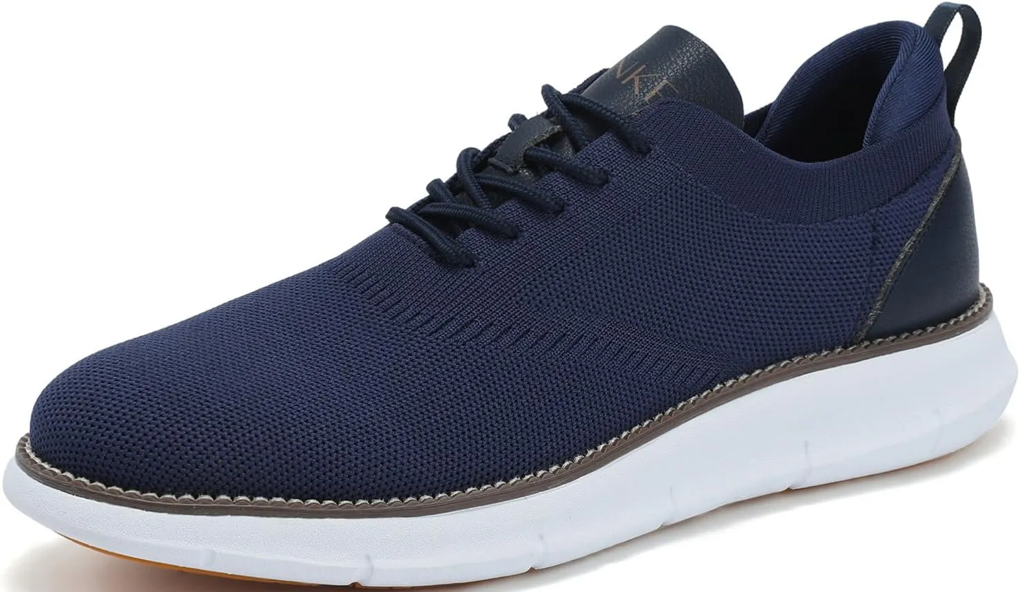 Men's Mesh Dress Shoes Casual Business Lace Up Oxford Sneakers Lightweight Breathable Walking Shoes Comfortable Thick Sole Tennis Footwear