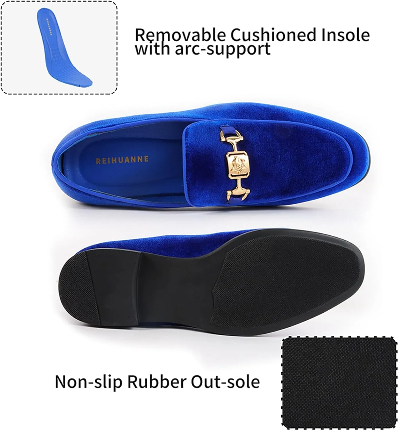 Men's Penny Slip-on Velvet Loafer Luxury Suede Tuxedo Dress Shoes Fancy Smoking Slipper Party Prom Wedding Shoes Comfortable Lightweight