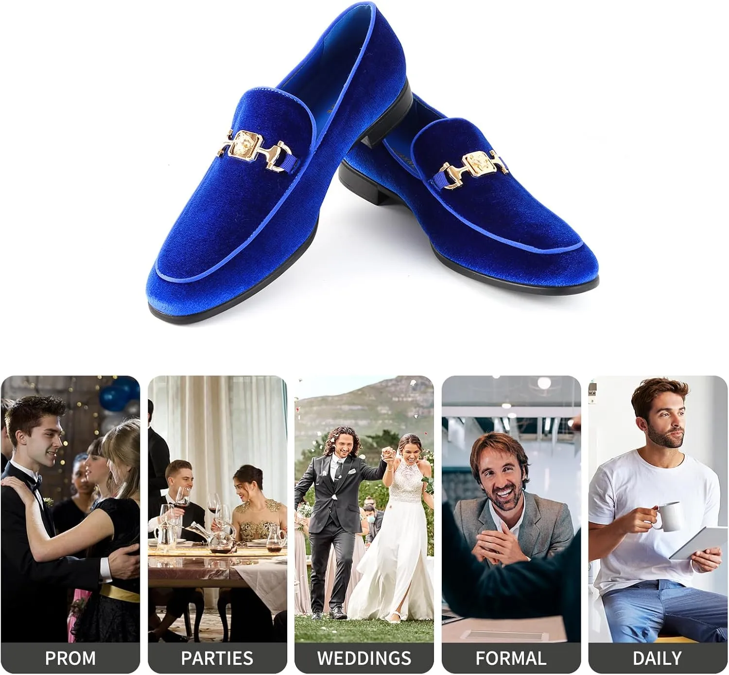 Men's Penny Slip-on Velvet Loafer Luxury Suede Tuxedo Dress Shoes Fancy Smoking Slipper Party Prom Wedding Shoes Comfortable Lightweight