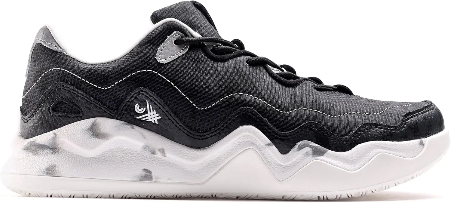 Mens Sniper Basketball Shoes - Flexible Full Grain Leather and Air Mesh Low Top Basketball Shoes for Men