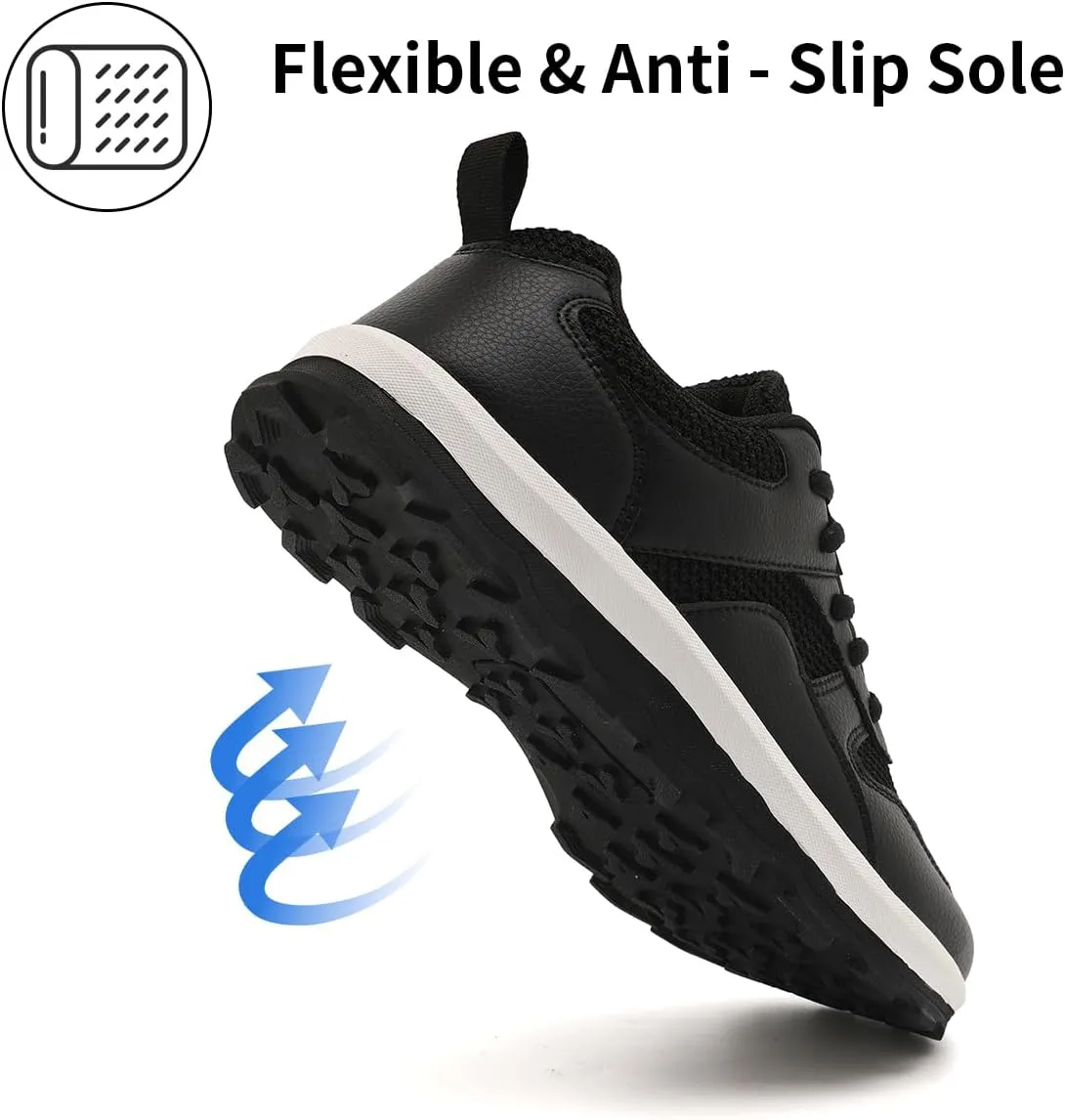 Mens Wide Toe Box Walking Shoes Zero Drop Slip On Sports Sneakers Camp Fitness Flat Sole Running Jogging Breathable Anti-Slip Outdoor Fashion
