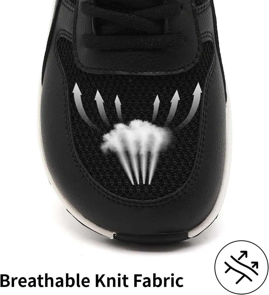 Mens Wide Toe Box Walking Shoes Zero Drop Slip On Sports Sneakers Camp Fitness Flat Sole Running Jogging Breathable Anti-Slip Outdoor Fashion