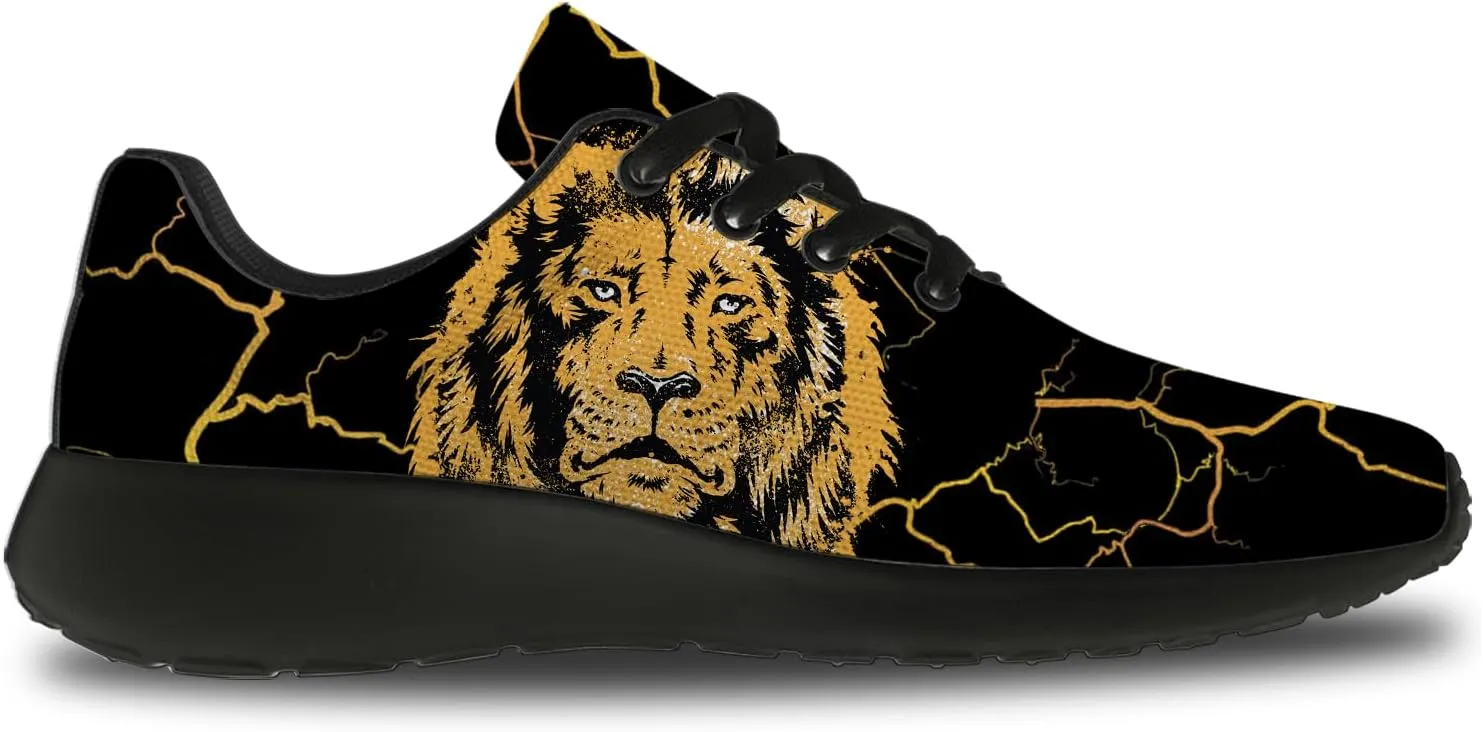 Mens Womens Lion Print Tennis Shoes Comfortable Running Walking Sneakers Gifts for Boyfriend Girlfriend