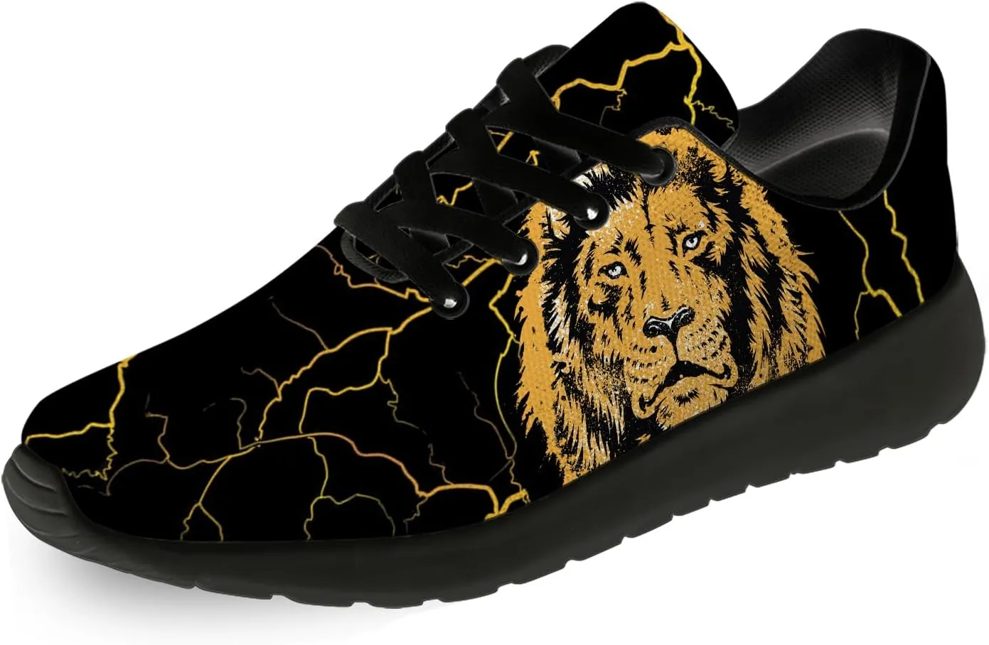 Mens Womens Lion Print Tennis Shoes Comfortable Running Walking Sneakers Gifts for Boyfriend Girlfriend